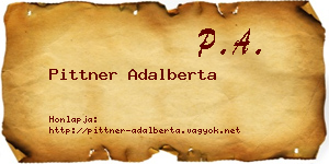 Pittner Adalberta névjegykártya